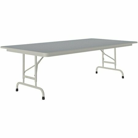 CORRELL 36x96 Gray Granite Folding Table with Adjustable Height and Thermal-Fused Laminate Top. 384FA3696TFG